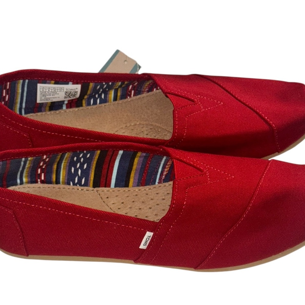 Toms Red Women's Flats - Picture 2 of 10